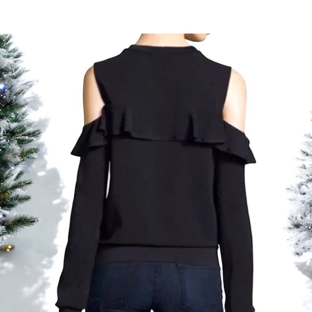 A.C.L. Lindsey Ruffle Cold Shoulder Top - Picture 3 of 5